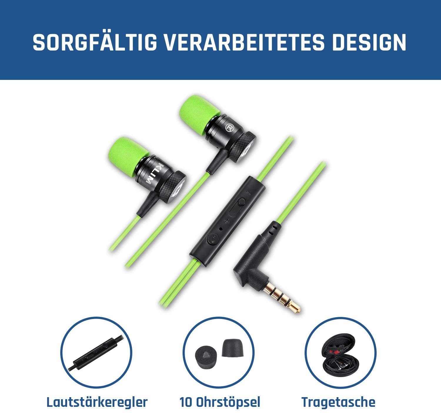 KLIM Fusion In-Ear-Kopfhörer (3.5mm Klinkenanschluss)