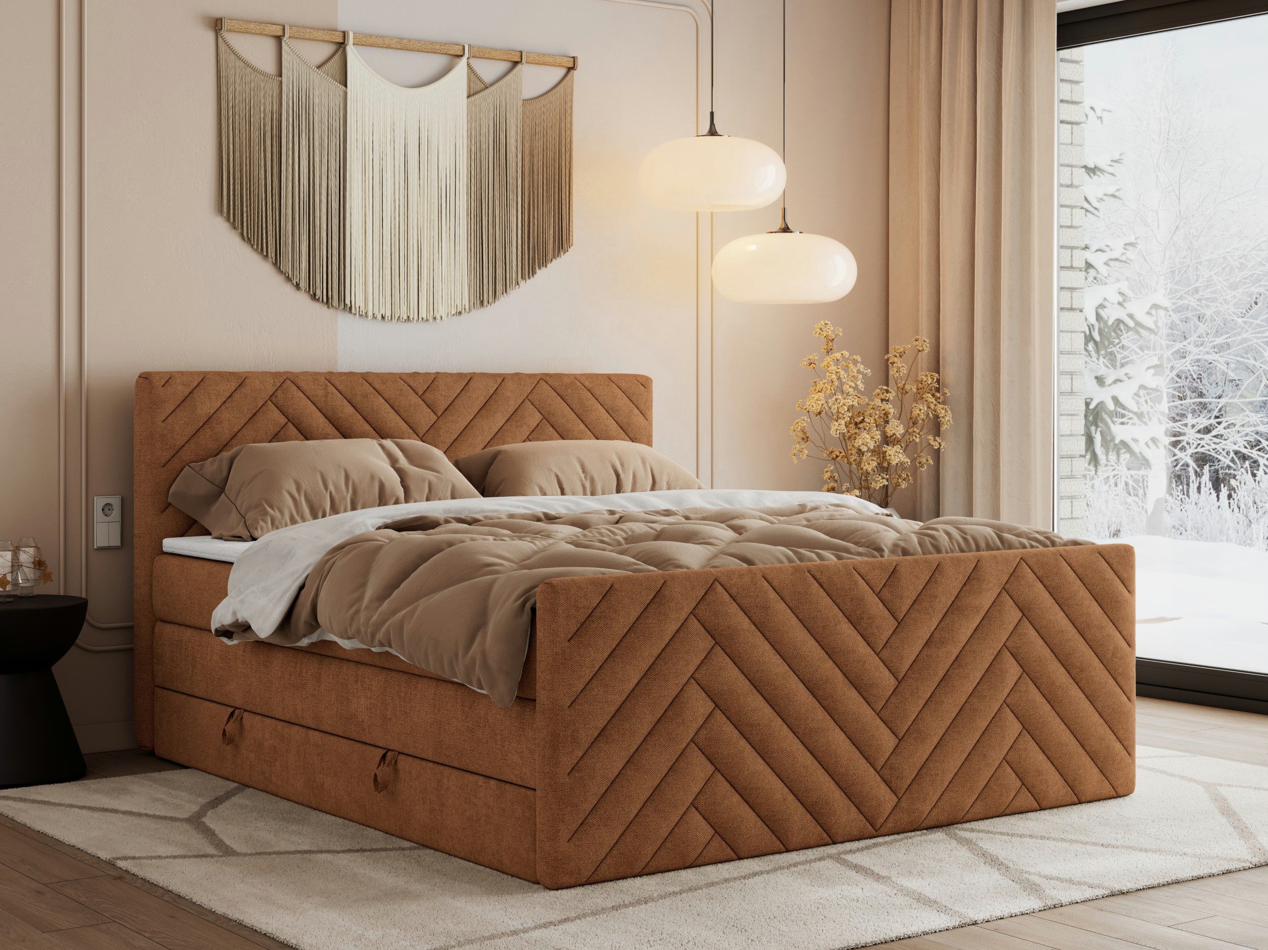 MKS MÖBEL Boxspringbett PARIS KING DUO günstig online kaufen