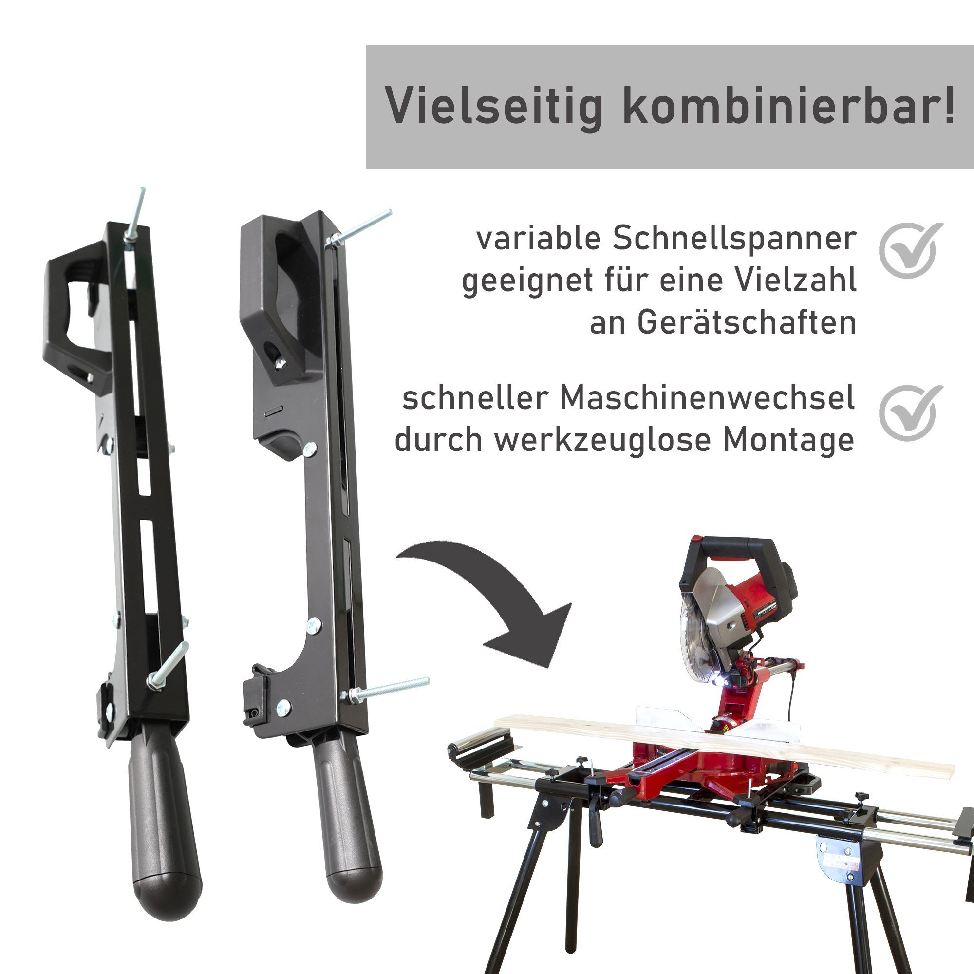 Lemodo Kappsägen-Untergestell Maschinenuntergestell, mobiler Maschinentisch, (Stück, 1), Maschinenuntergestell ausziehbar