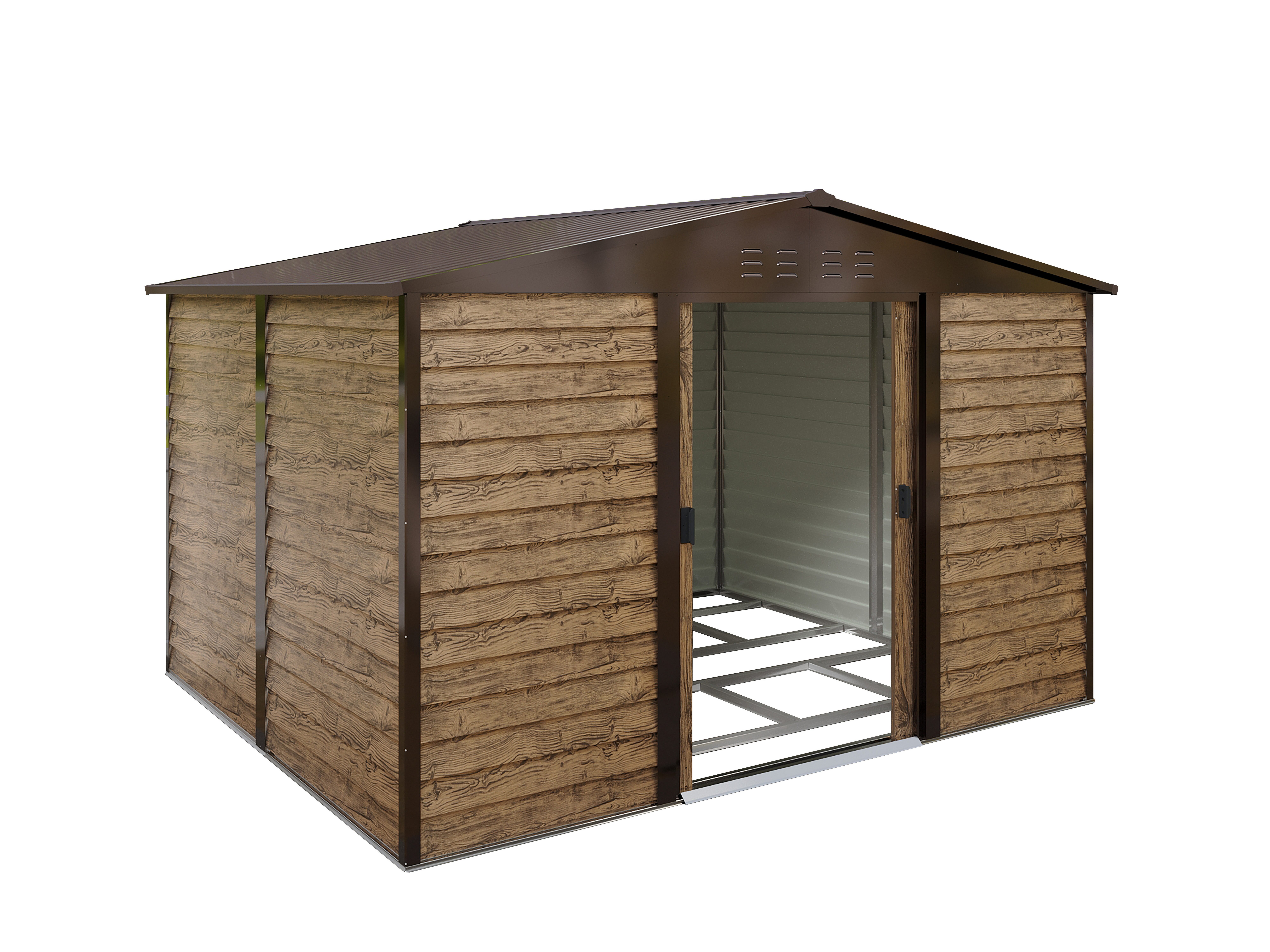 KONIFERA Gerätehaus Gartenhaus Segovia Verde, BxT: 235x197 cm, mit Fundamentrahmen