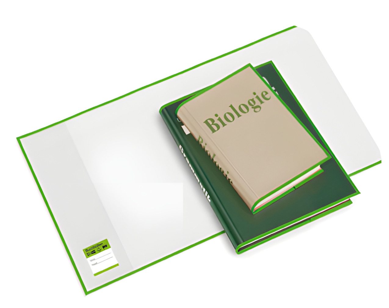 VELOFLEX Schulheft VeloflexBuchhülle 267 m. Lasche grün grüner Rand
