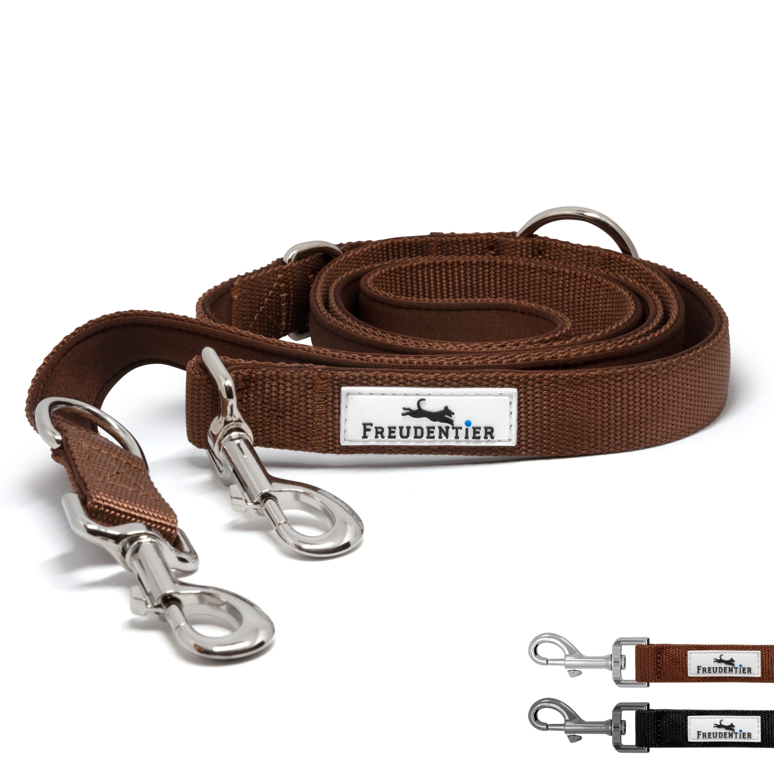 Hundeleine 2m, verstellbar & gepolstert, Führleine aus Nylon