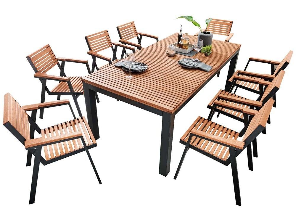 RONDO Garten-Essgruppe Gartenmöbel-Set 'Berrissimo', 9-teilig