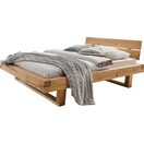 OTTO home Massivholzbett Ultima Balkenbett Doppelbett, Füße mit Kufenform (hohe Belastbarkeit: 200kg je Seite), Massivholz, Skandinavisches Design, Robust, stabil, FSC zertifiziert