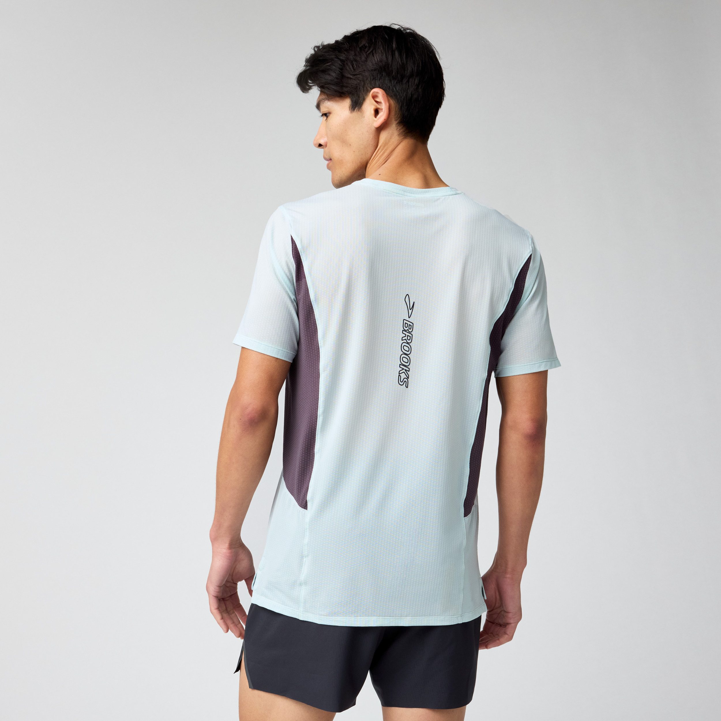 Brooks T-Shirt High Point Herren Short Sleeve 2.0 Navy/Teal/Mint