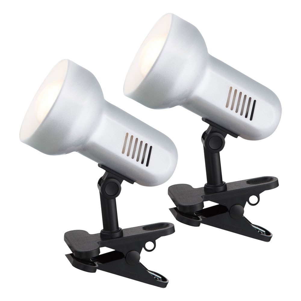 GLOBO LIGHTING Klemmleuchte, Leuchtmittel nicht inklusive, Klemmstrahler Tischlampe Leseleuchte beweglich Schreibtischlampe 2x
