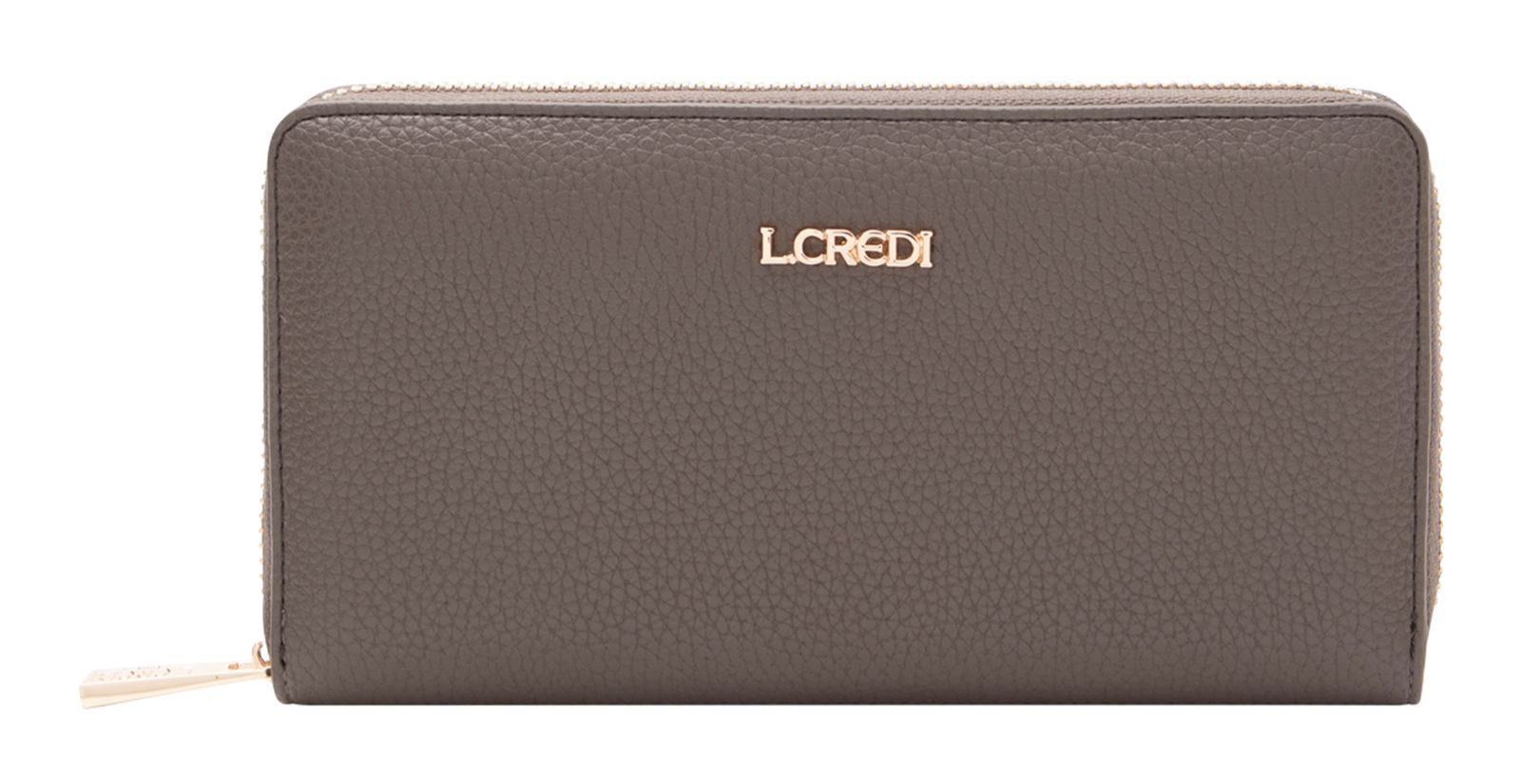 L. CREDI Geldbörse Zip Around Wallet, mit RFID-Blocker Schutz