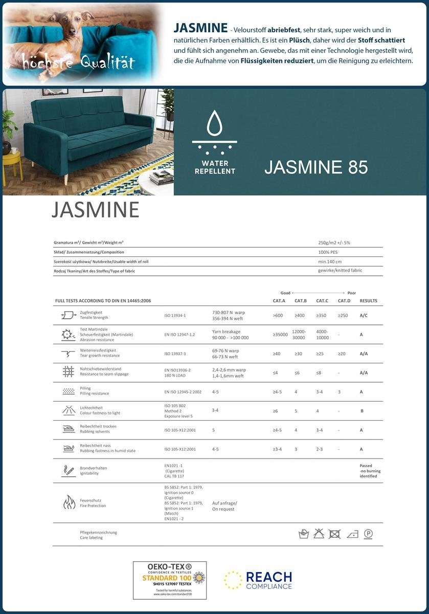 Wellenfedern, skandinavisches Peak Marine (jasmine Polstersessel im Beautysofa (Relaxsessel, Stil Sessel Loungesessel), 85) mit