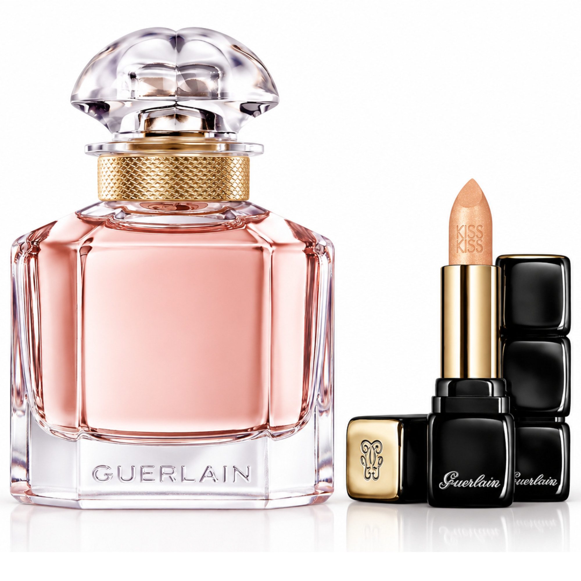 GUERLAIN Duft-Set Mon Guerlain EdP 100 ml inkl. KissKiss 501 Electric Gold 3,5 g, 2-tlg., Exklusives Beauty-Duo aus Eau de Parfum & Lippenstift