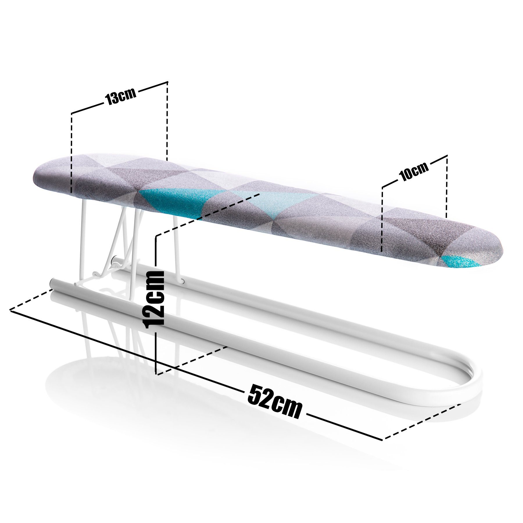 BigDean Ärmelbrett Ärmelbügelbrett Bügelbrett klappbar extra stabil, Bügelfläche 52x10 cm, Geeignet für Dampfbügeleisen – Bild 5 von 5
