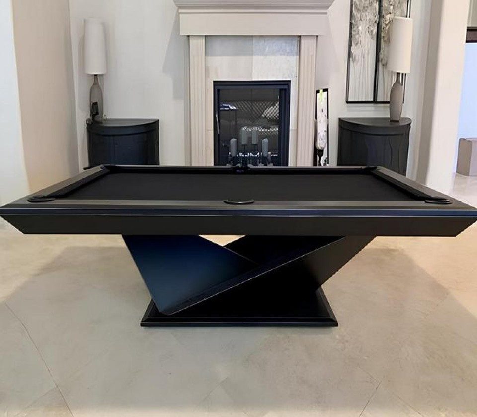 Xlmoebel Billardtisch Schwarz Billardtisch 7ft Turniertisch Spieloberfläche, Made in Europa