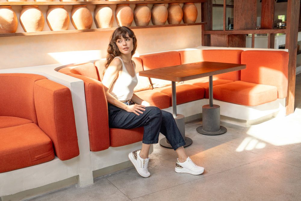 Remonte Keilsneaker Freizeitschuh, Halbschuh, Schnürer mit seitlichem Reißverschluss