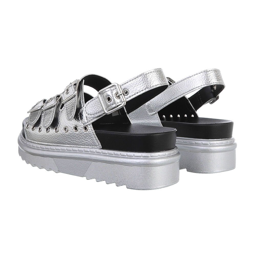 Ital-Design Damen Freizeit Plateausandaletten Flach Plateausandaletten günstig online kaufen