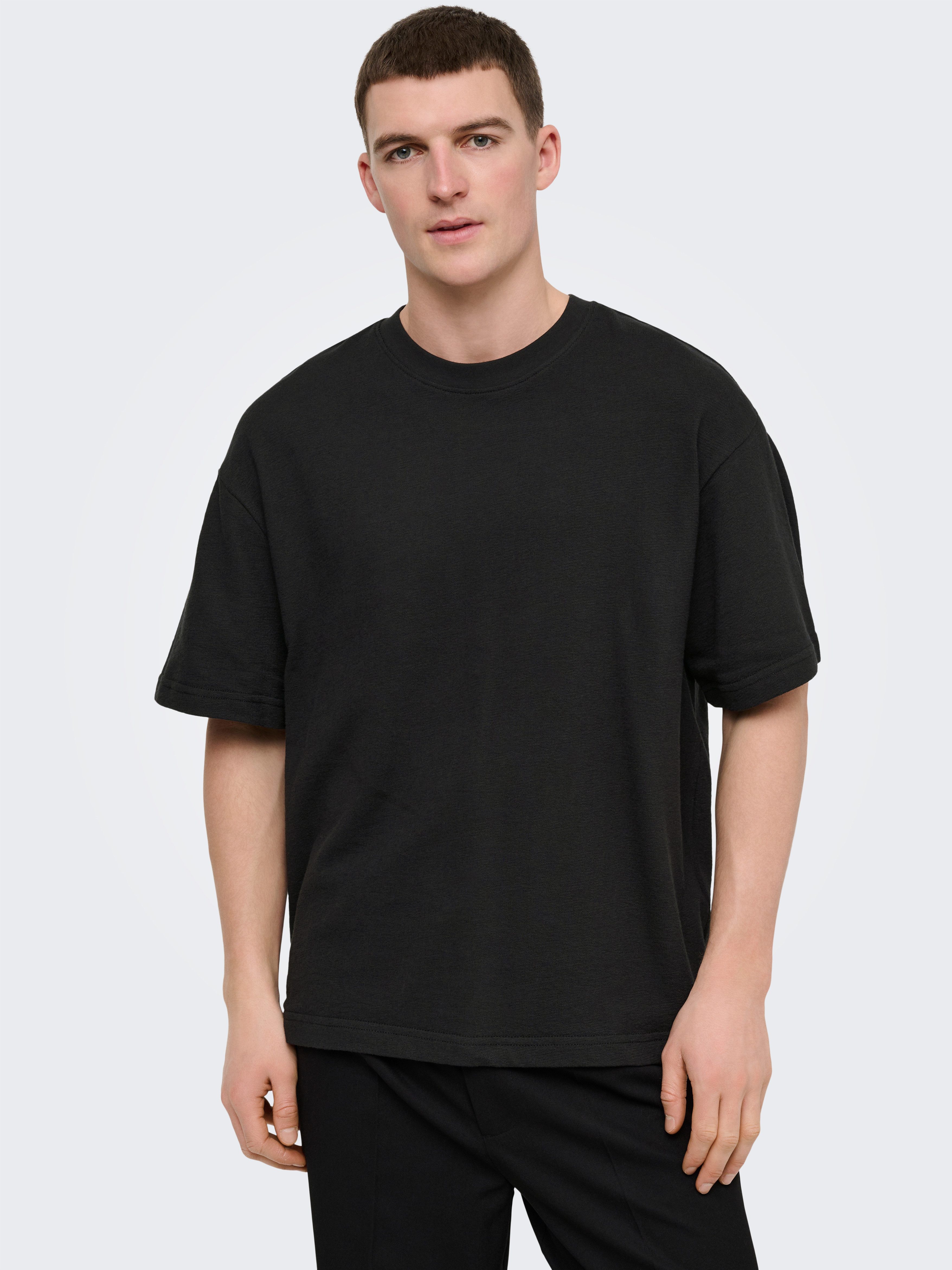 ONLY & SONS T-Shirt ONSLENNY OVZ SS STRCT TEE NOOS – Bild 3 von 5