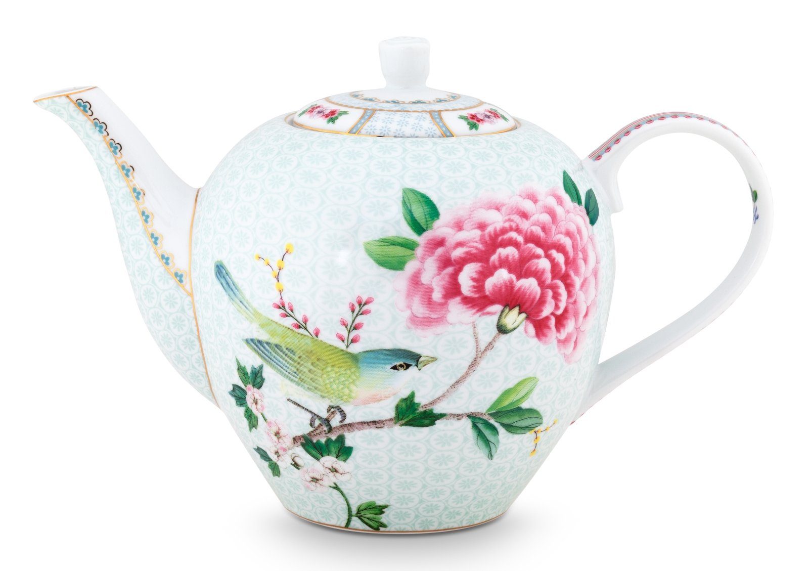 PiP Studio Teekanne Blushing Birds Teekanne gross white 1,6 l, Tea Pot Large Blushing Birds White 1.6ltr