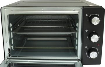 DESKI Minibackofen, 30L Miniofen Ofen Oberhitze Unterhitze Timer Thermostat Pizzaofen