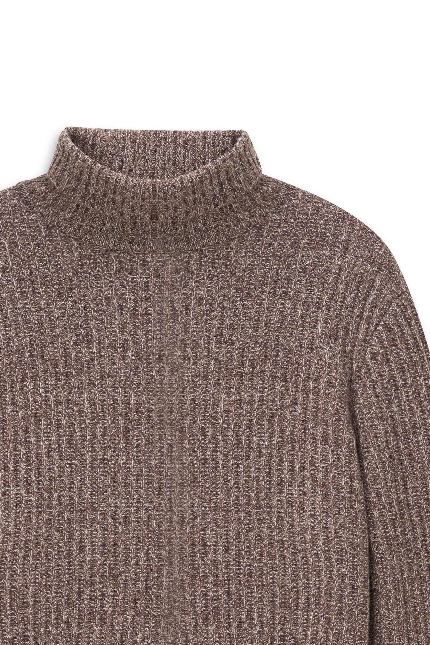 bugatti Rollkragenpullover Regular Fit Grobstrick aus einem Wollmix