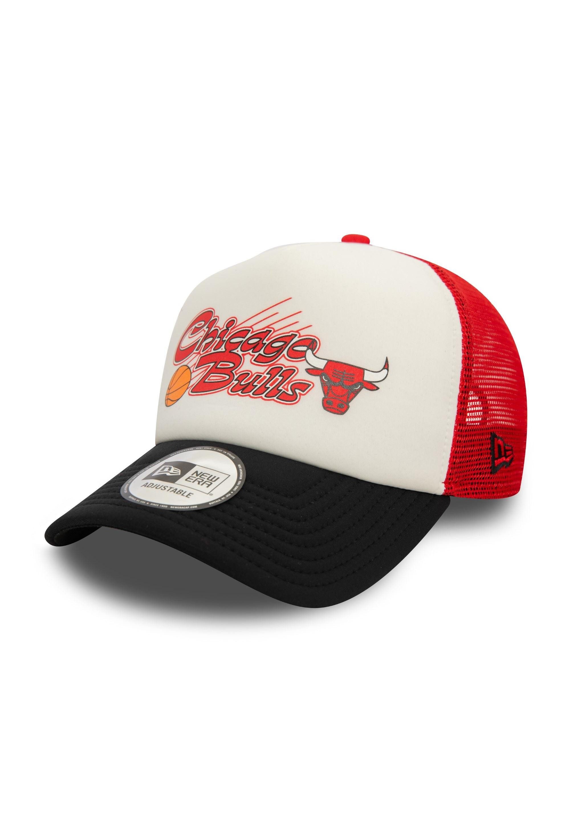 Baseball Cap Chicago Bulls NBA Graphic Weiß Schwarz Rot Verstellbare E-Frame Trucke