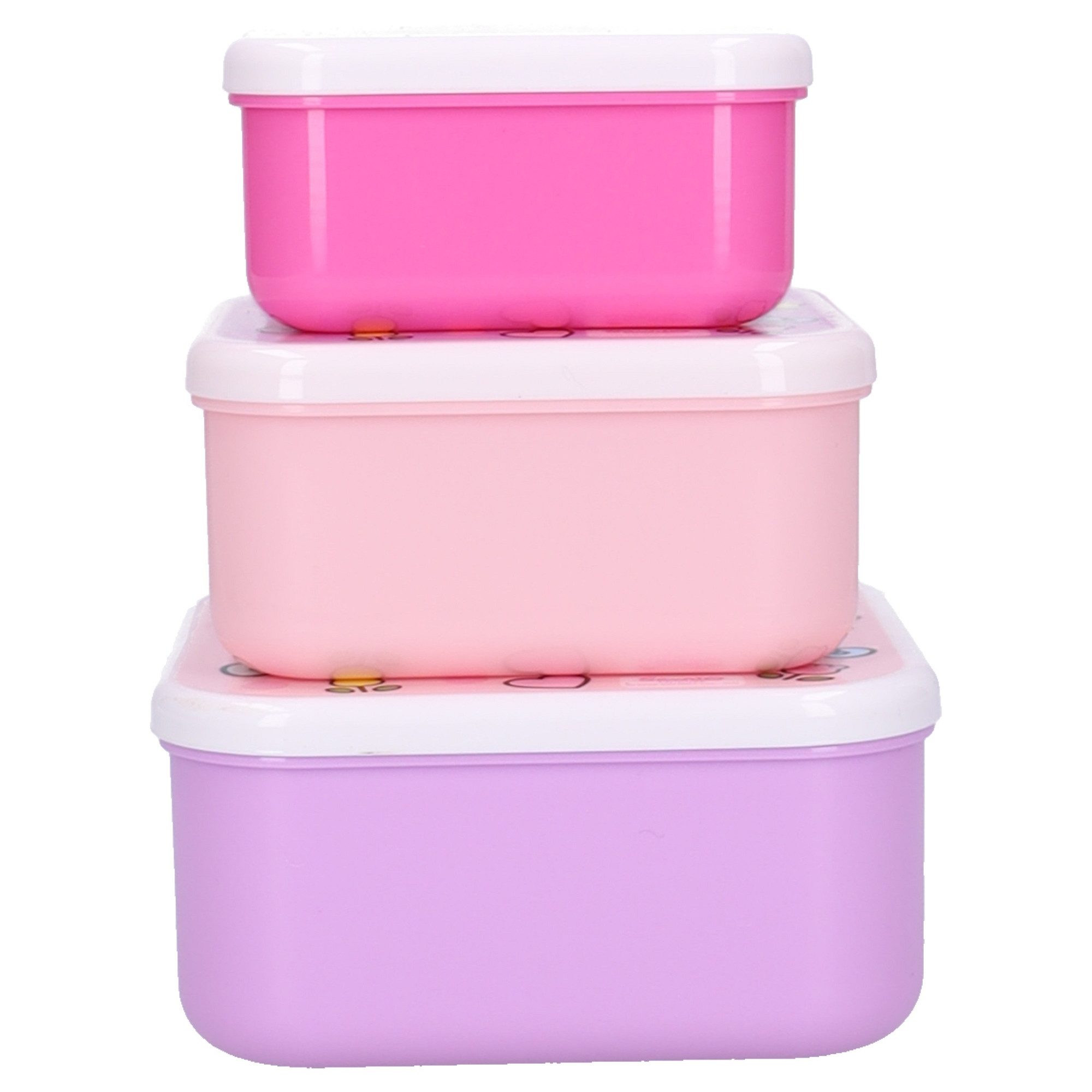 Hello Kitty Lunchbox Set Kinder Snackbox Brotdose 3 Stück Aufbewahrungsbox, (Set, 3-tlg) – Bild 5 von 5