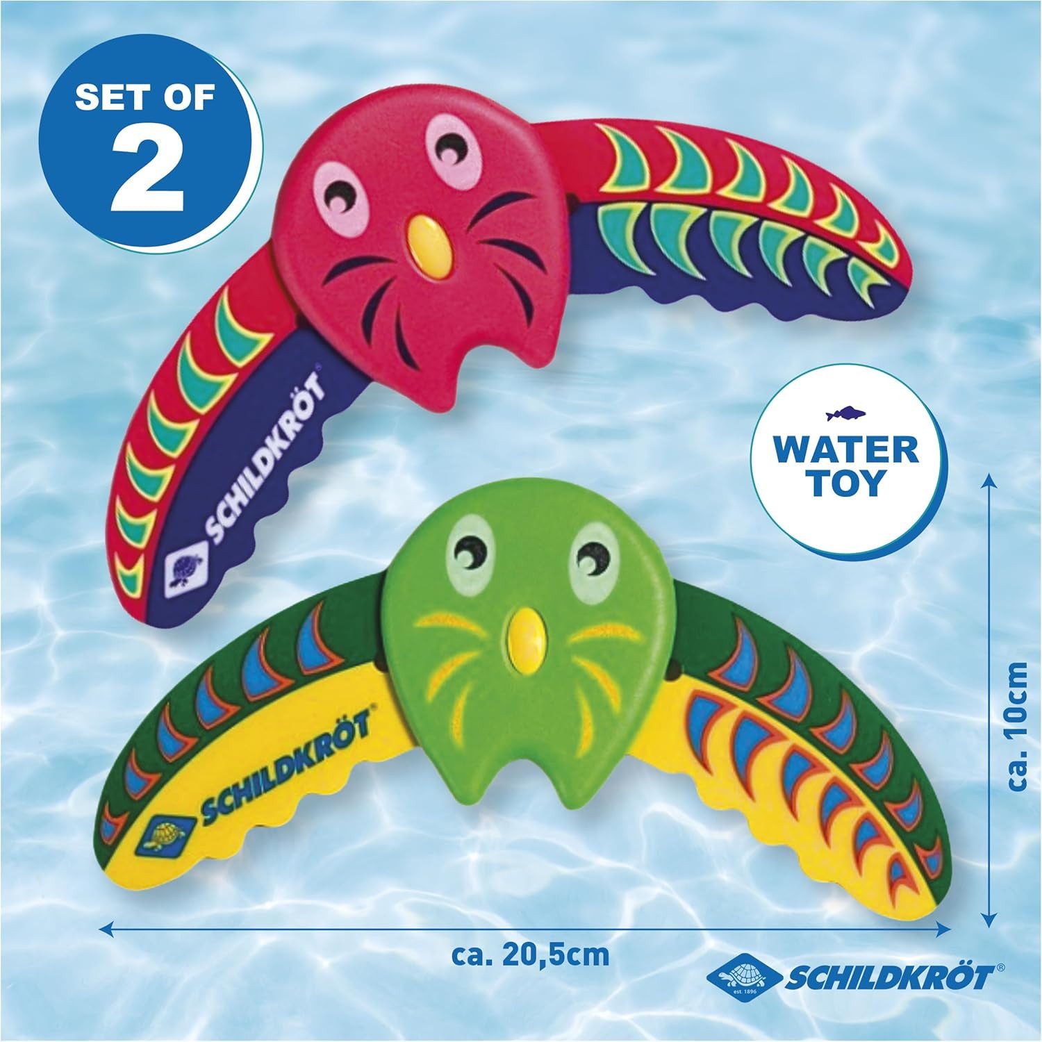 Schildkröt Spiel Schildkröt Unterwassergleiter Rochen 2er Set grün/rot