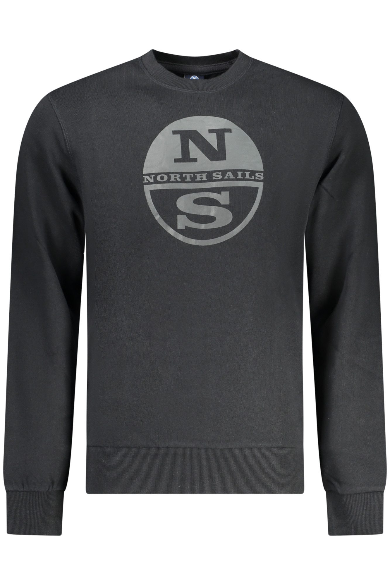North Sails Sweatshirt Schwarzes Herren Langarm-Sweatshirt mit