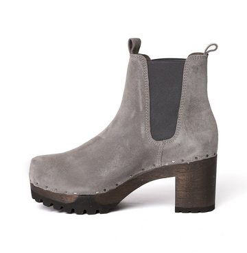 Softclox ODILIA Kaschmir grau (dunkel), Winter, Holz, Clogs, Damen, bequem Stiefelette