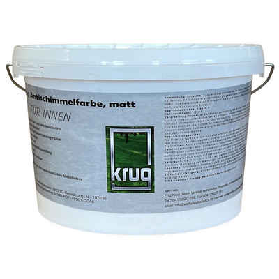 Fritz Krug Feuchtraumfarbe Krug Antischimmelfarbe Matt 2,5 Liter