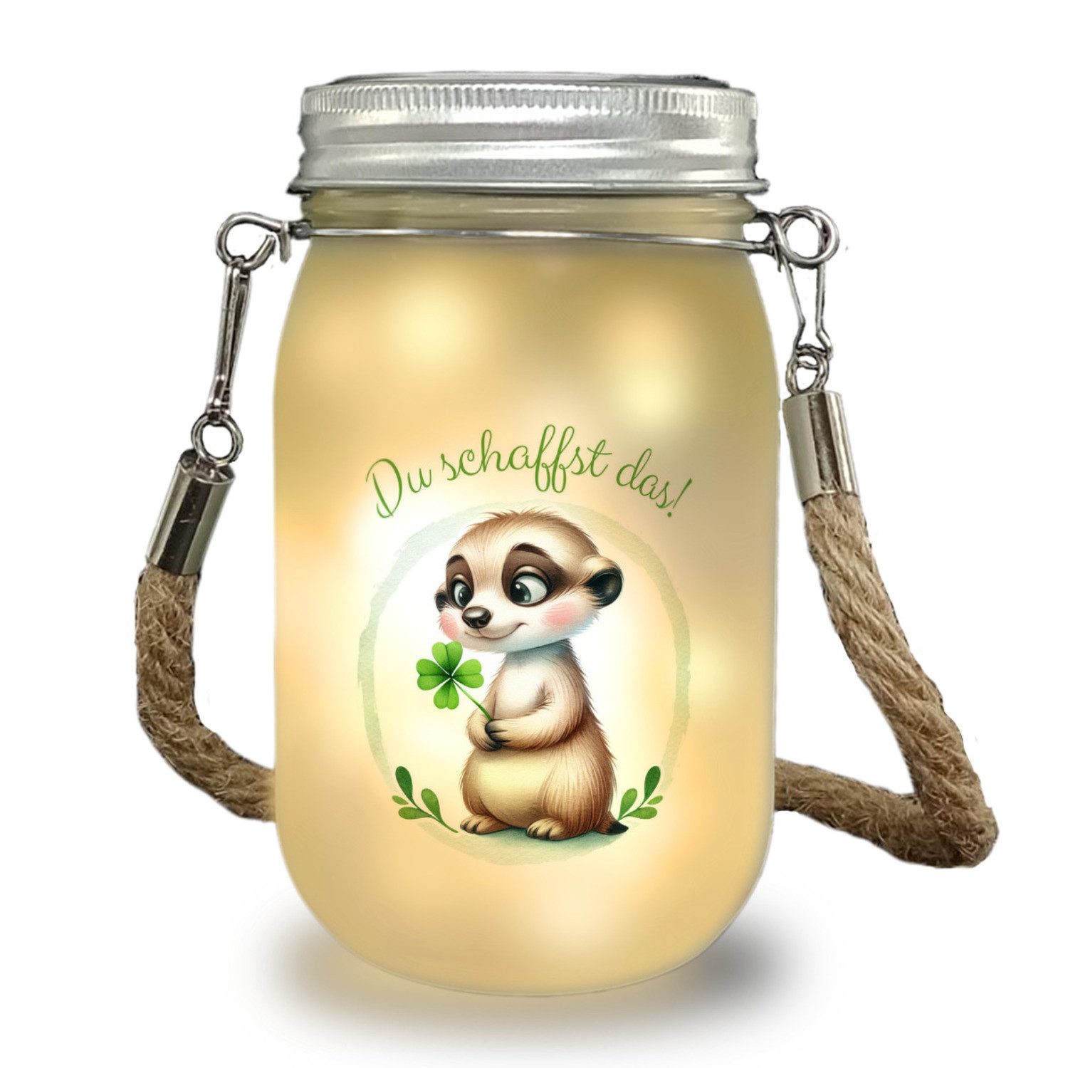speecheese Dekolicht Erdmännchen mit Kleeblatt Solarlicht günstig online kaufen
