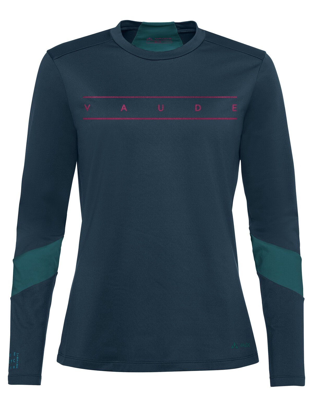 VAUDE Rundhalspullover Women's Qimsa LS Logo Shirt (1-tlg) Green Shape dark sea