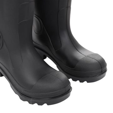 vidaXL Wathose Gummistiefel mit Herausnehmbarem Innenfutter Schwarz Gr. 39 PVC