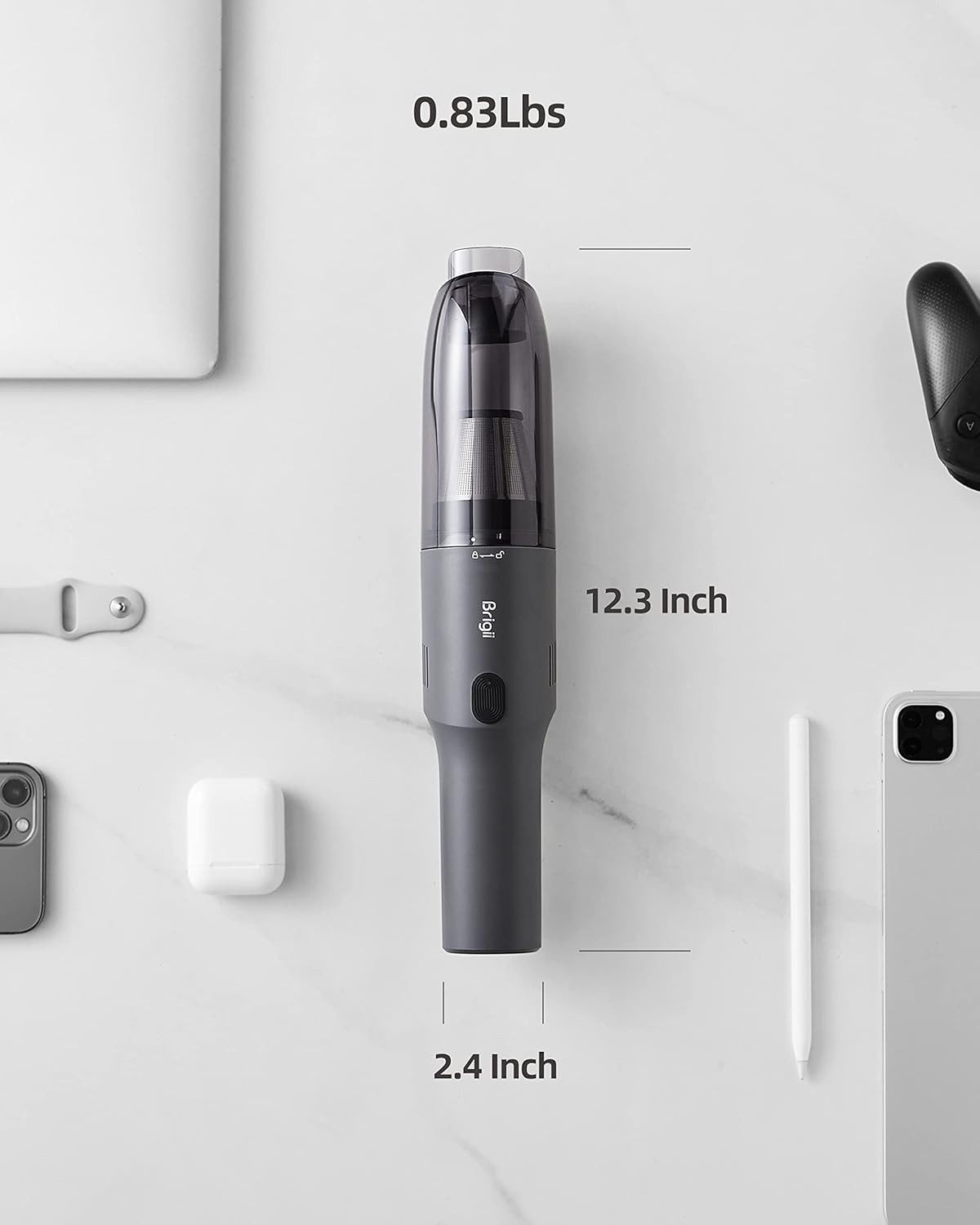 LA CUTE Akku-Handstaubsauger Mini-Handstaubsauger mit USB-C & HEPA-Filter., 200-ml-Staubbehälter, leicht zu entleeren., Leichter, kabelloser Mini-Staubsauger mit bürstenlosem Motor.