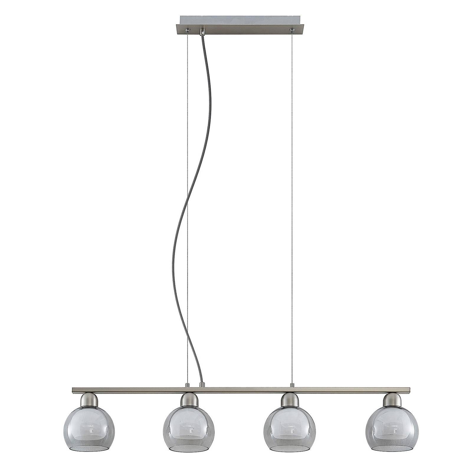 Lucande Hängeleuchte Kaiya, Metall, Alu IP20, 4 x 40 W