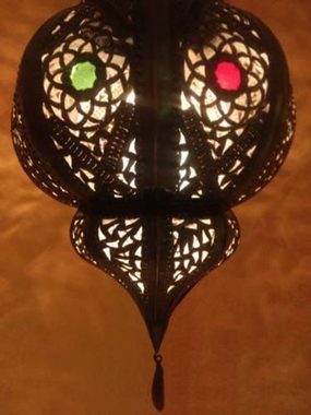 Marrakesch Orient & Mediterran Interior Deckenleuchte Orientalische Lampe Pendelleuchte Rostfarben Damla