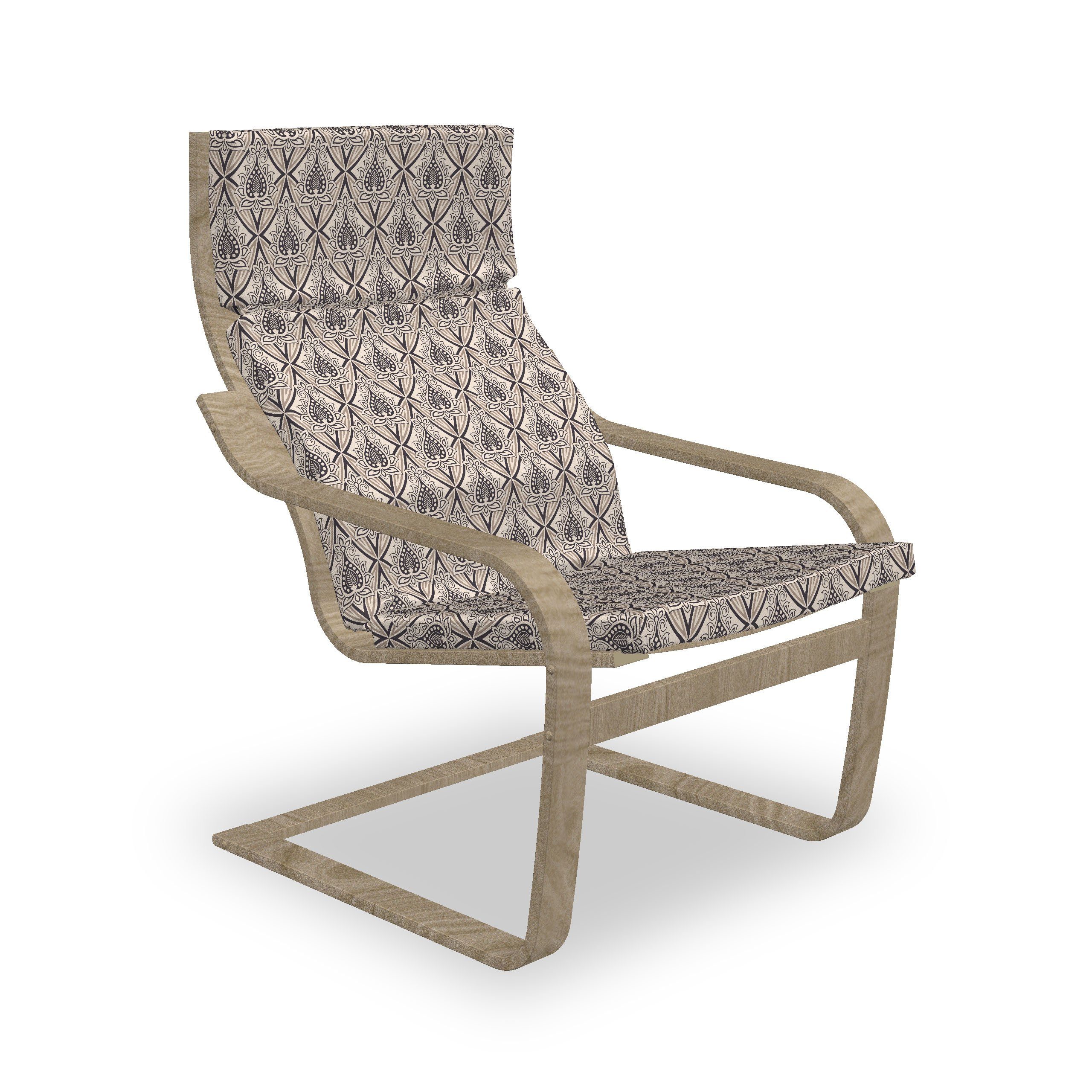 Abakuhaus Sitzkissen Damast mit Inspired Stuhlkissen Effects mit Stuhlkissen Hakenschlaufe und Barock Reißverschluss,