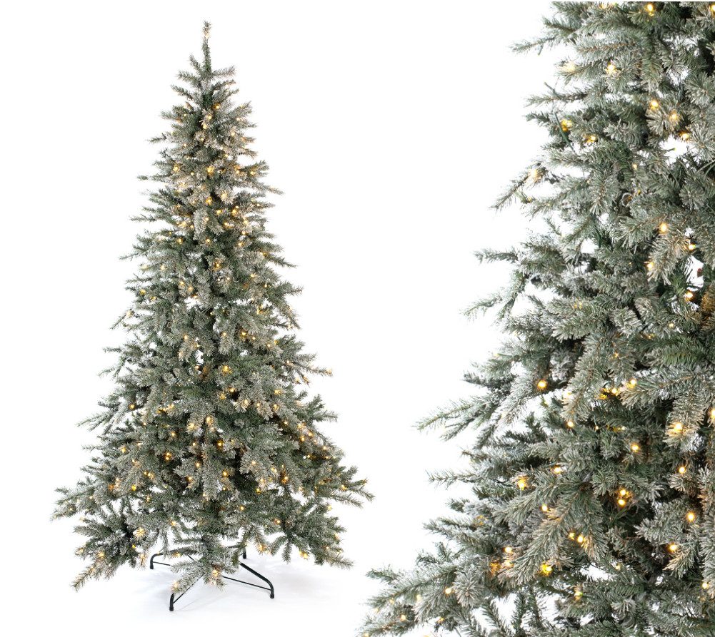 Evergreen Classics Künstlicher Weihnachtsbaum Frost Fichte, LEDs, Kunstschnee