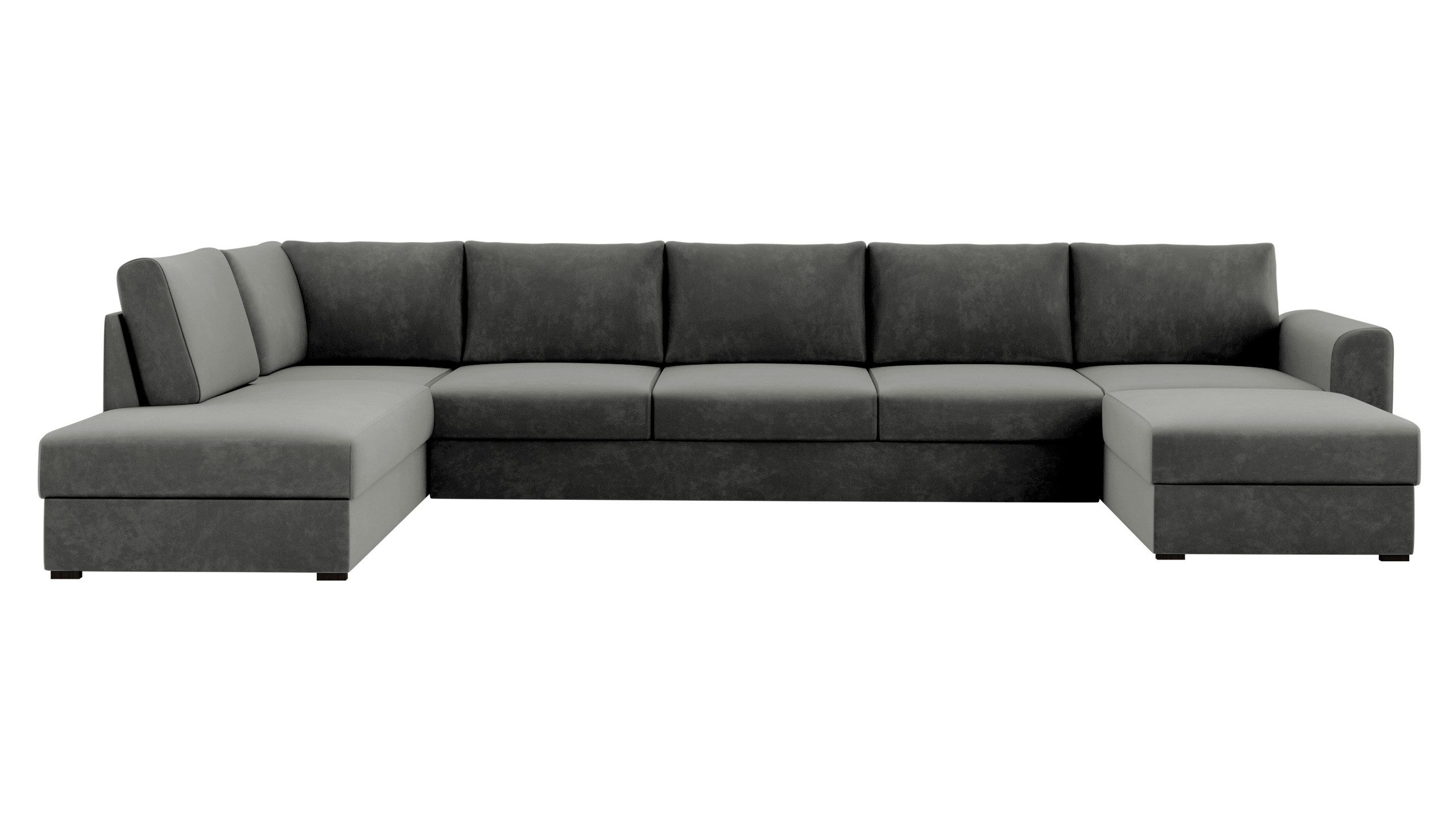 MIRJAN24 Wohnlandschaft Wilma Large, mit zwei Bettkasten und Schlaffunktion, U-Form, 7 Kissen im Set mit Reißverschluss