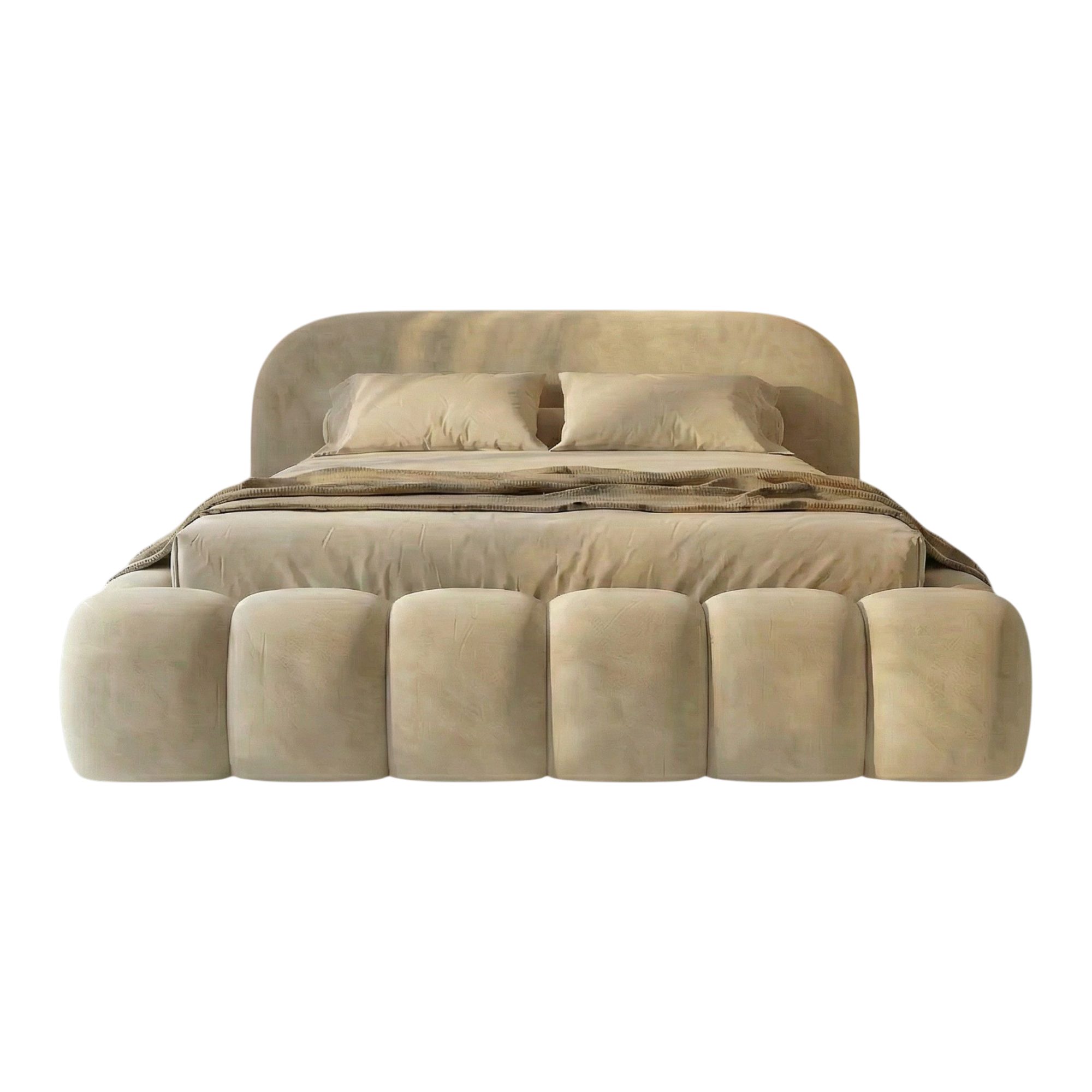 thematys Polsterbett mit Bettkasten, CLOUD 140x200 160x200 180x200 200x200cm (Kopfteil im Oversize-Look und Stauraum – weich, modern und pflegeleicht), Inklusiv – Bild 4 von 5