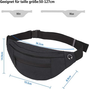 Houhence Schultertasche Gürteltasche für Damen und Herren Hüfttasche Outdoor Groß Handytasche