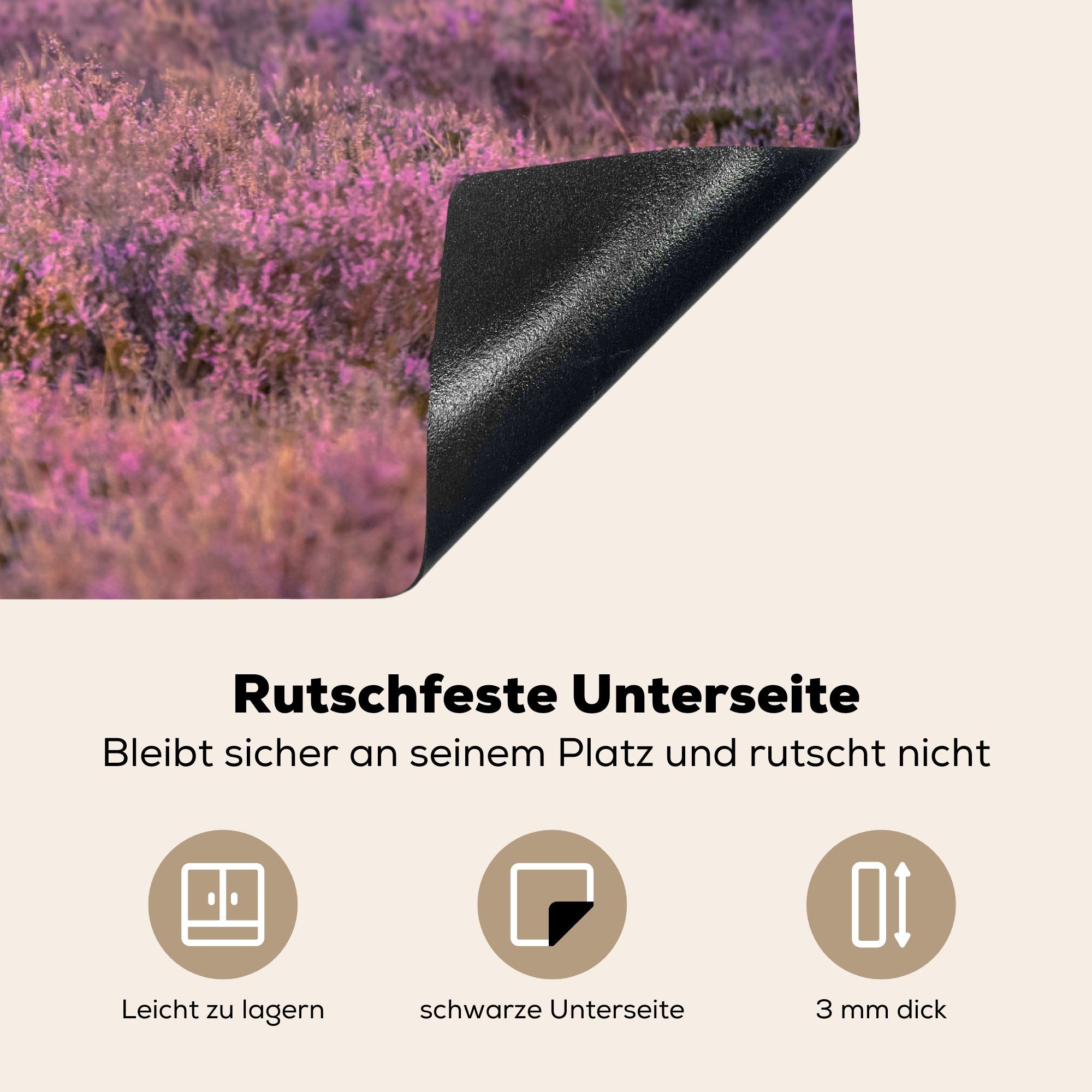 Niederlande, Schutz die 81x52 für Herdblende-/Abdeckplatte küche, Blumen (1 - cm, - Vinyl, Ceranfeldabdeckung tlg), MuchoWow Hirsche Induktionskochfeld