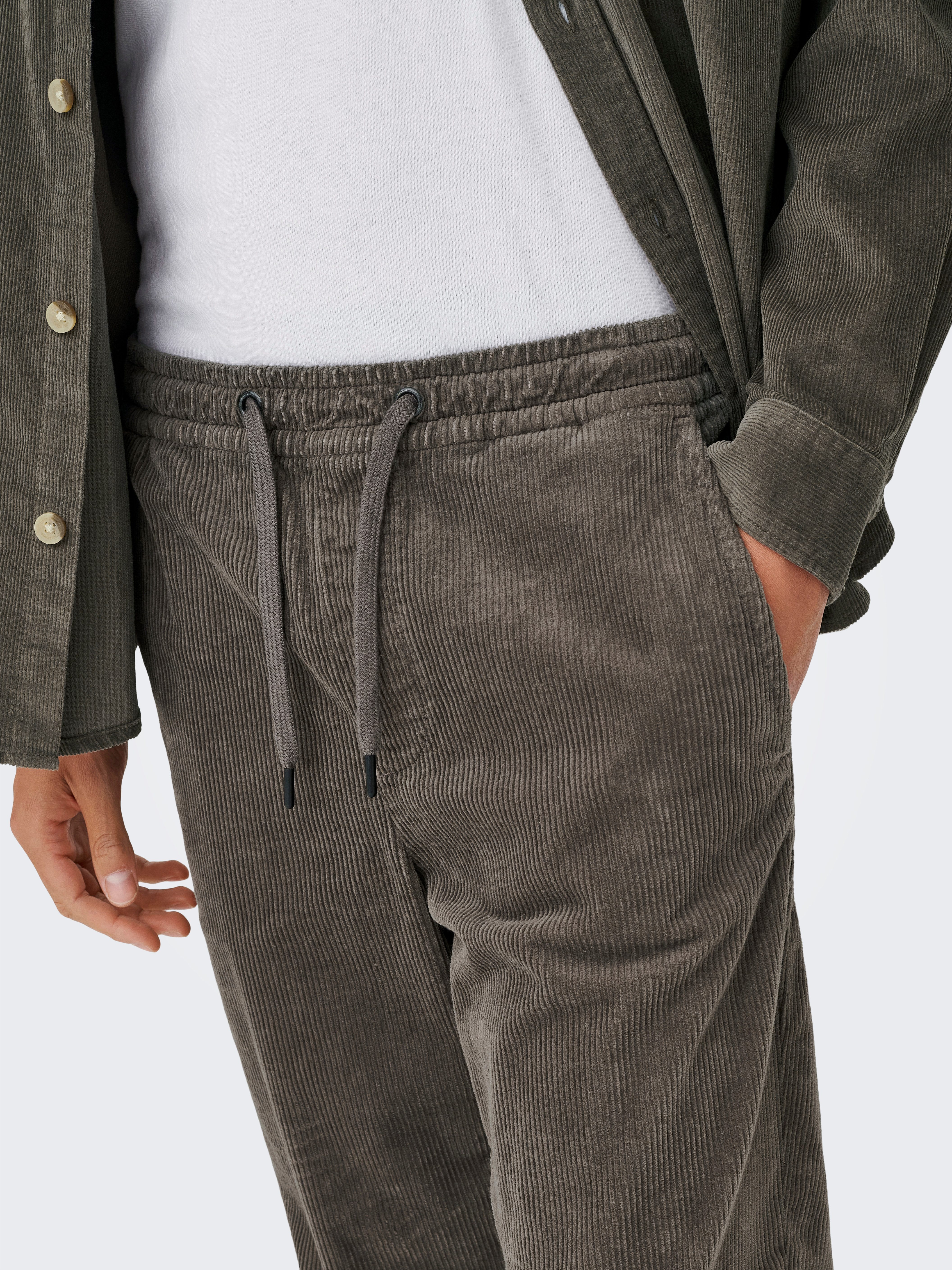 ONLY & SONS Cordschlupfhose ONSLINUS TAP CORDUROY 0185 PANT NOOS Baumwollmischung, regular fit