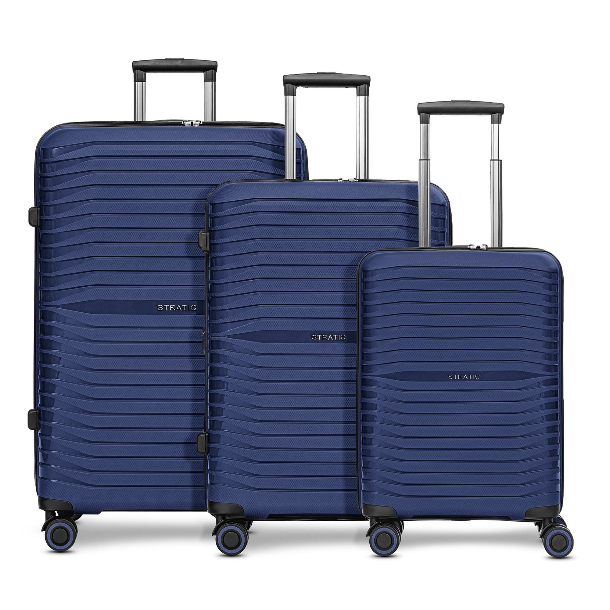 Stratic Trolleyset Shine, 4 Rollen, (3-teilig, 3 tlg), Polypropylen