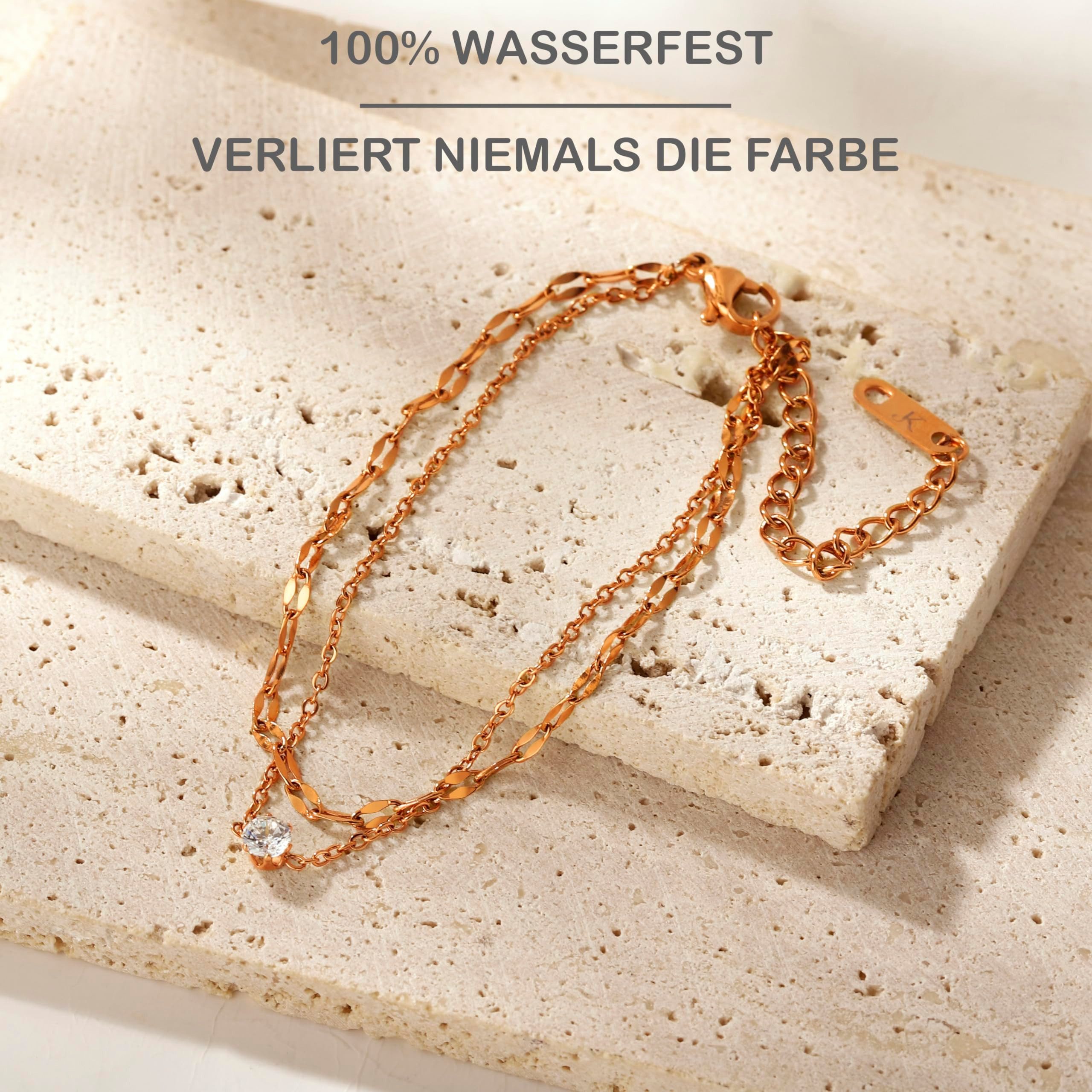 Kim Johanson Fußkette Giulia (1-tlg), aus Edelstahl, hypoallergen, verstellbar