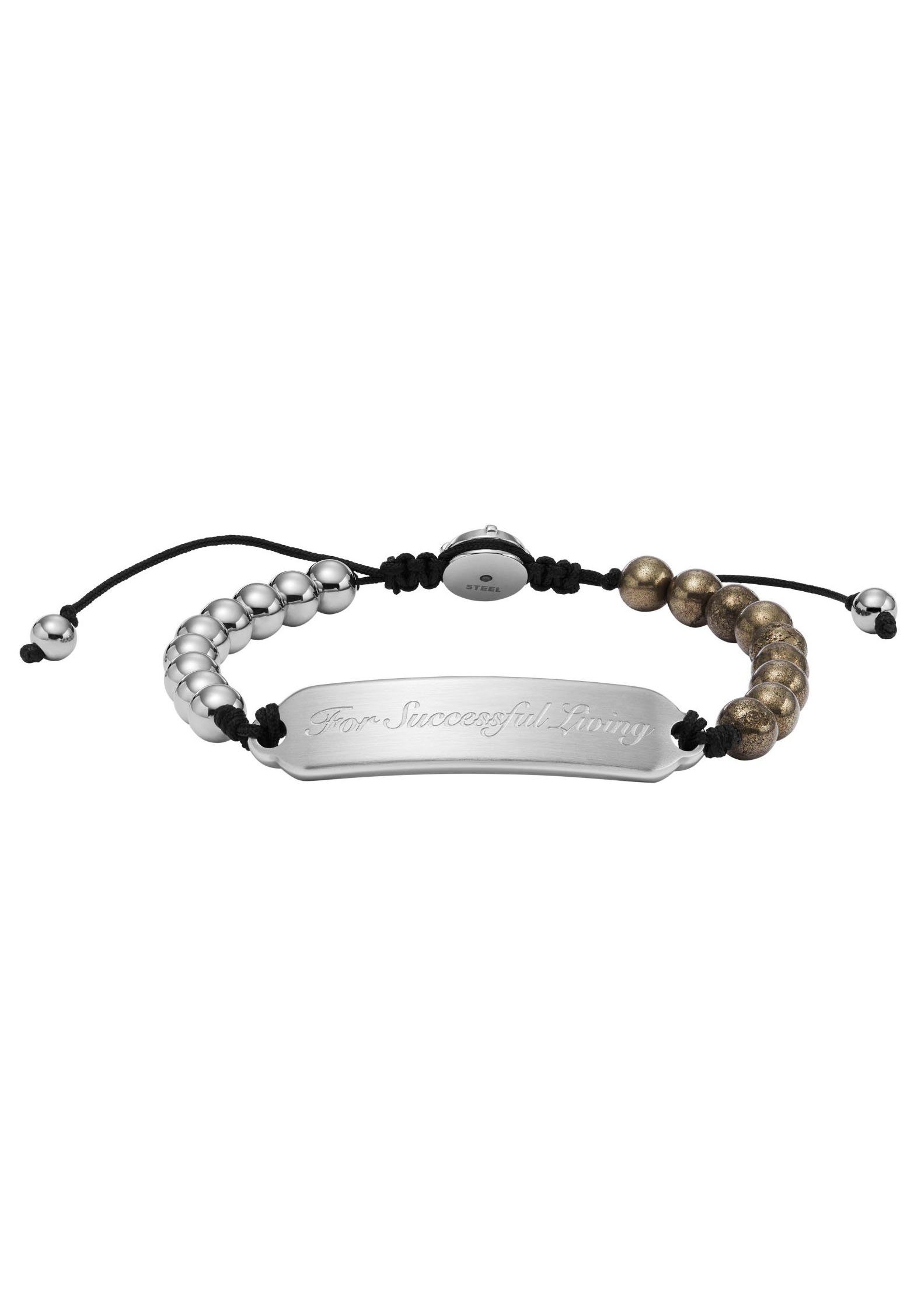 Diesel Armband Schmuck Edelstahl Armschmuck Beadarmband, zu Hoodie, Shirt,  Jeans, Sneaker, Underwear, Parfüm - Geschenk!, Gesamtlänge ca. 25 cm,  verstellbar