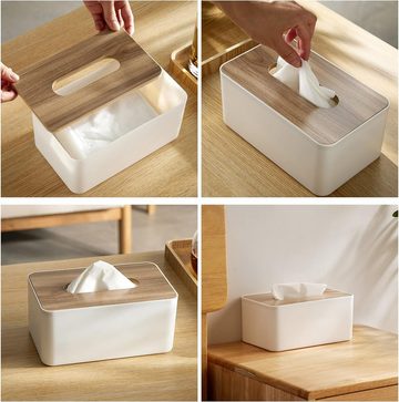 Cbei Feuchttücherbox Feuchttücherbox Taschentuchbox 21x13x9cm, Tücherbox für Wohnzimmer, Kosmetiktücherbox für Wohnzimmer, Büro, Auto,Badezimmer