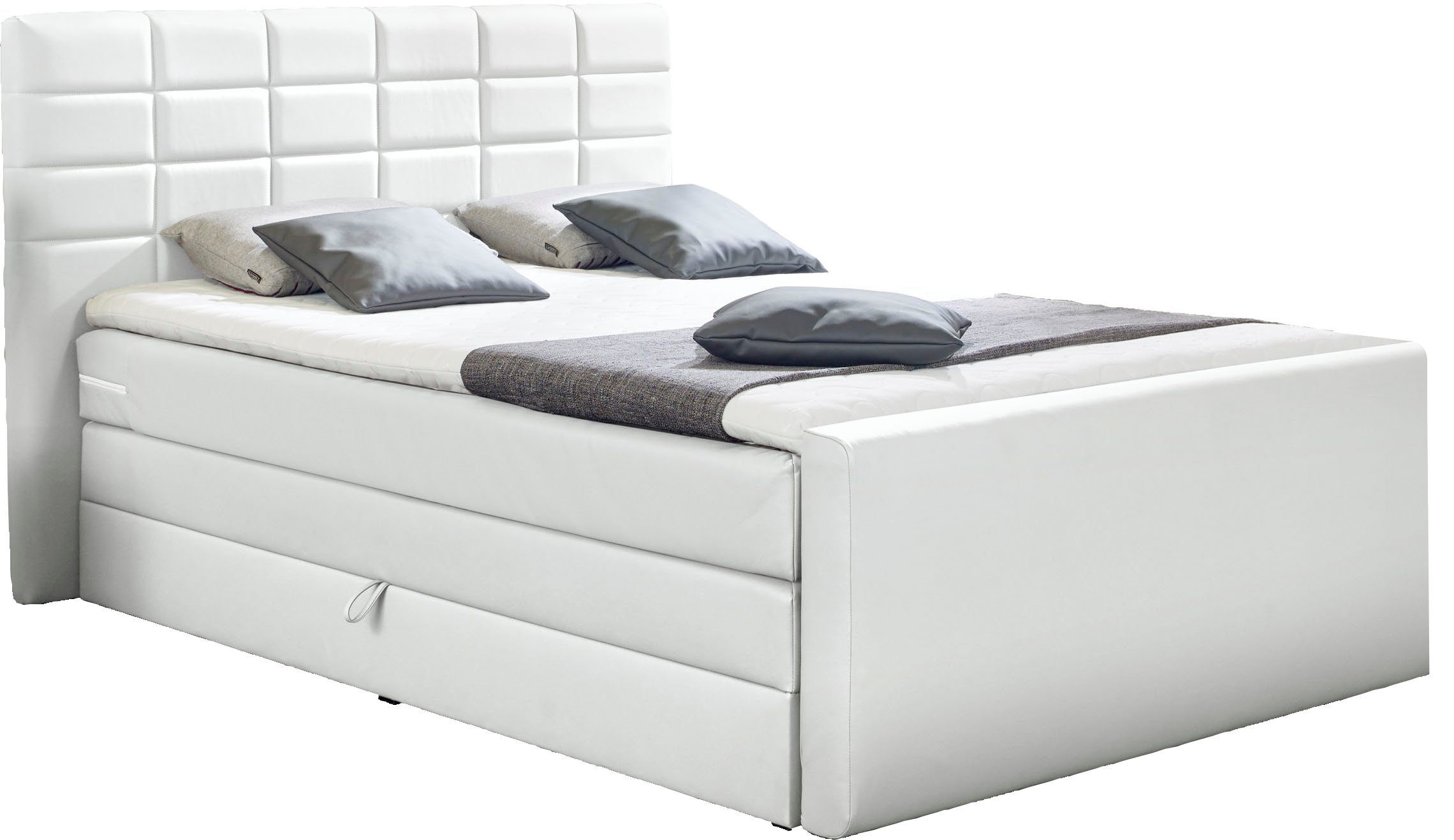 INOSIGN Boxspringbett Lethbridge, inkl. Bettkasten und Topper, zwei Matratzenarten in H2