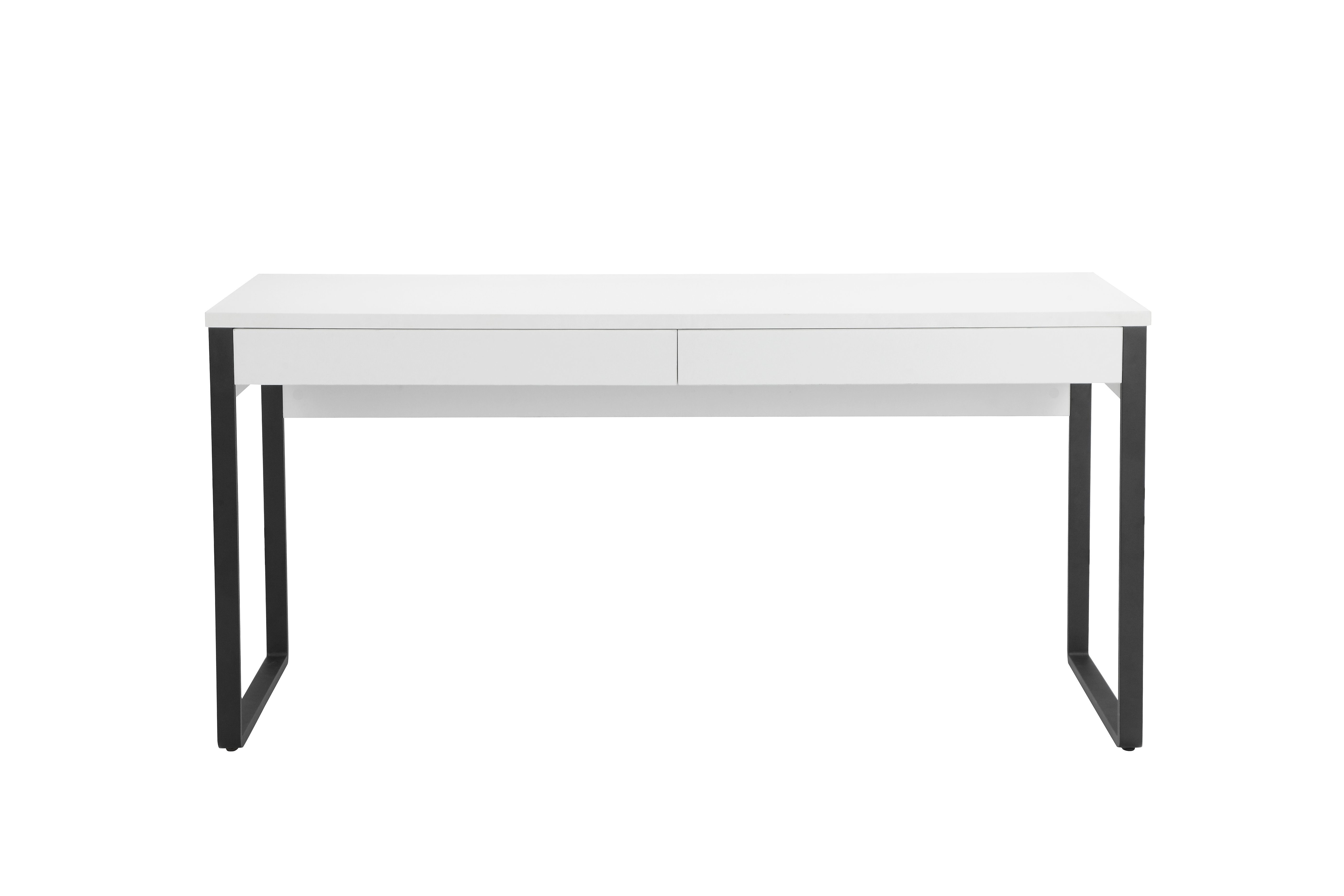 Places of Style Schreibtisch Moid, Breite 160 cm, mit Metallbeinen & 2  Schubladen