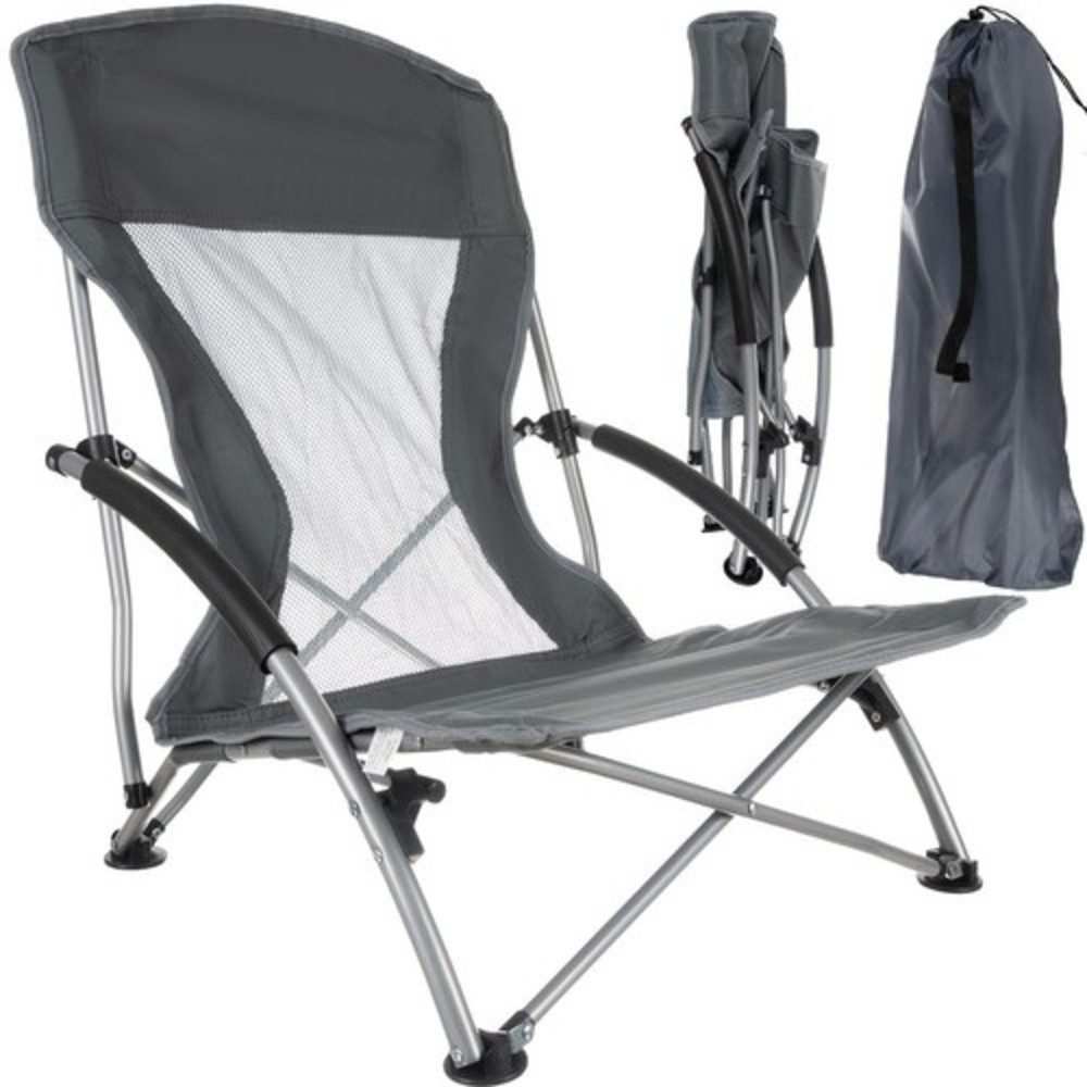 Trizand Angelstuhl Klappstuhl Touristenstuhl faltbar (Spar-Set, 1 St), platzsparend und ideal für Camping, Picknick, Strand oder Garten