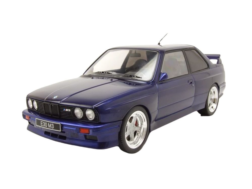 Modellauto BMW M3 E30 1989 dunkelblau metallic