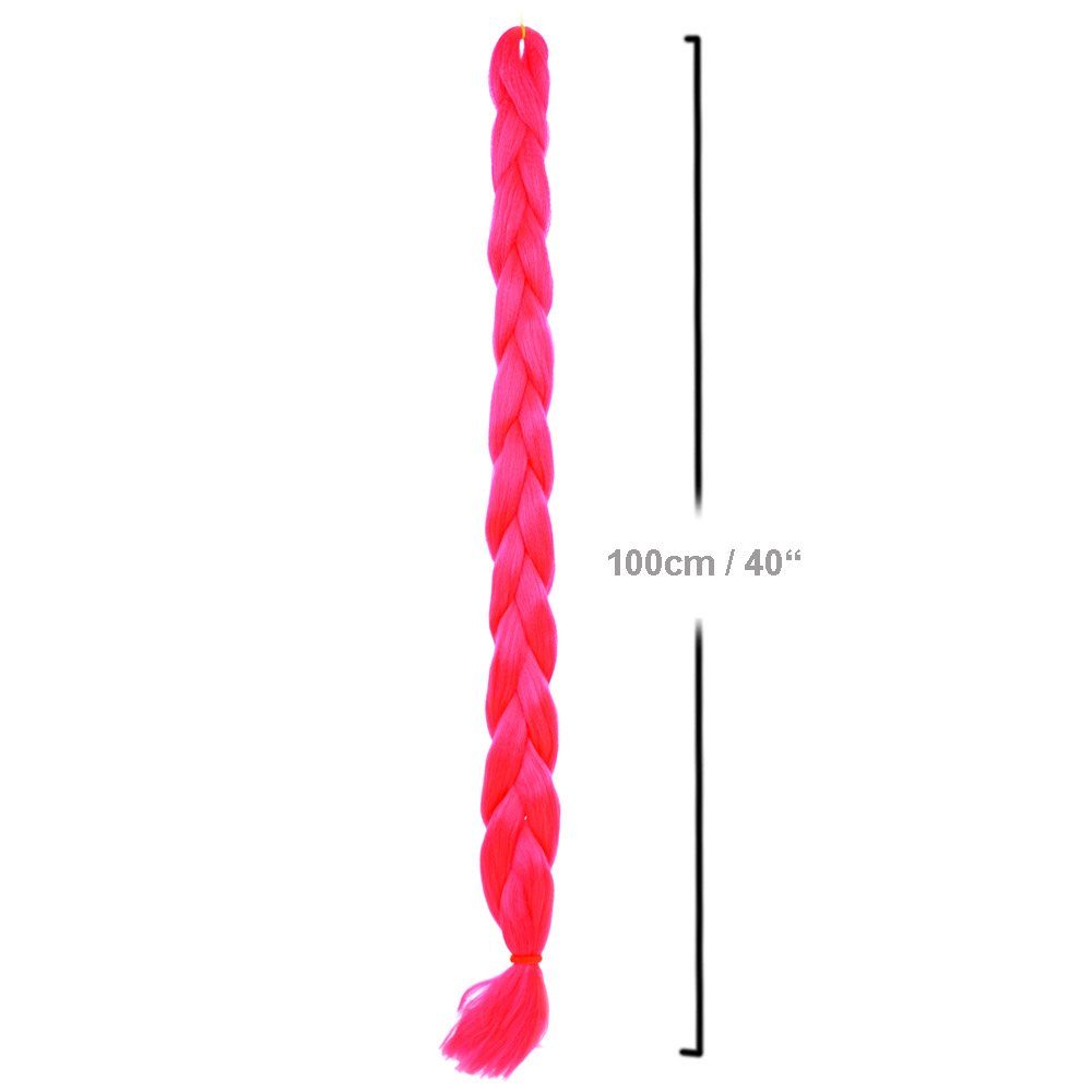 Zöpfe Braids Premium YOUR Pack mit BRAIDS! Pink Flechthaar Länge MyBraids 14-AY Kunsthaar-Extension im 1-farbig 3er 2m