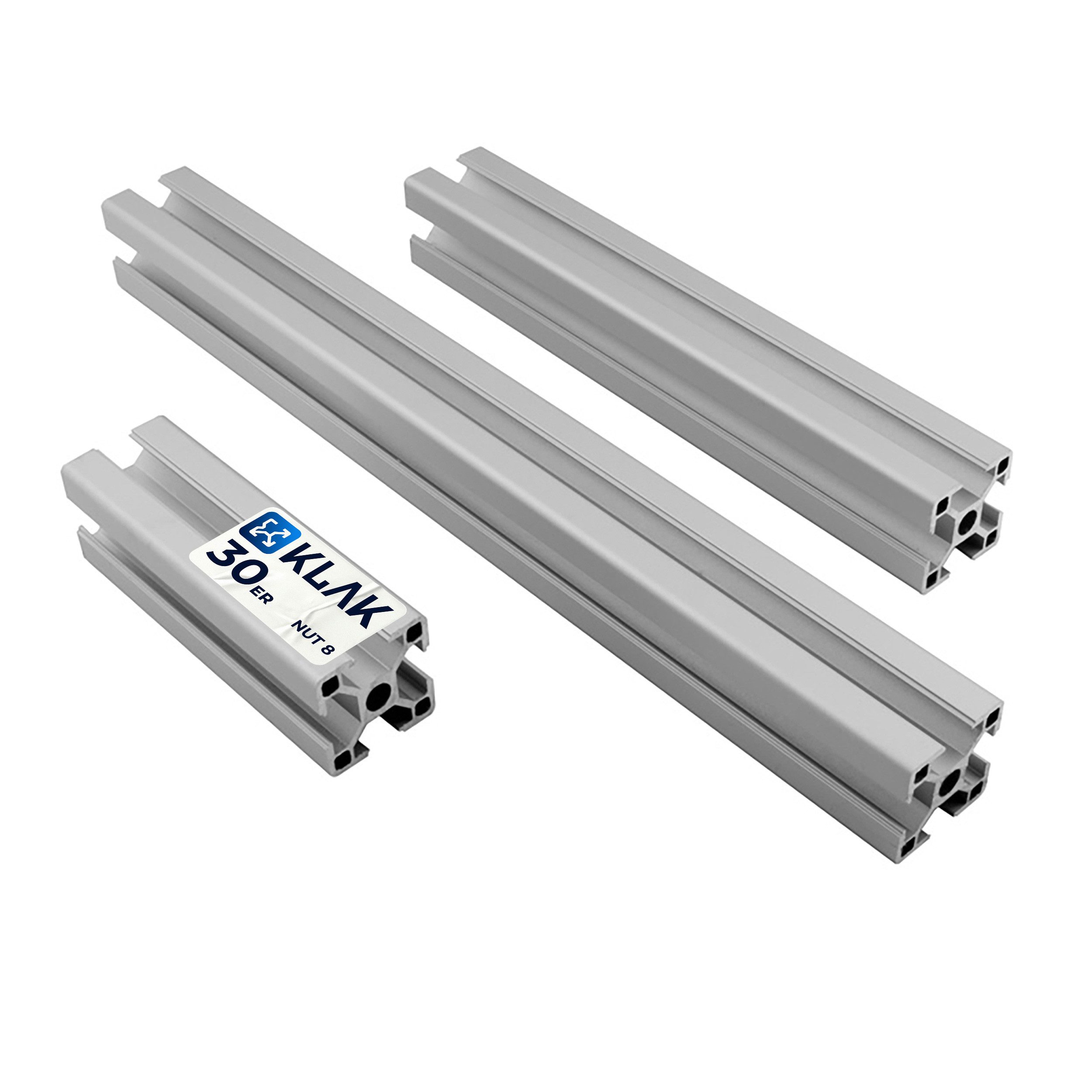 tktrading24 Profil Aluprofil 30x30mm Nut 8 Aluminium Systemprofil Typ B 100mm-2000mm
